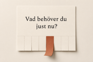 Vad behöver du just nu?